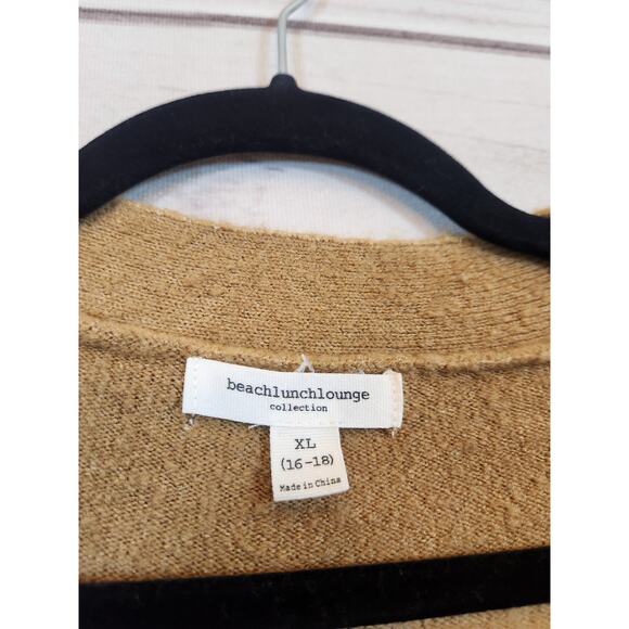 BeachLunchLounge Women's Multicolor Color Block Button Front Cardigan Sweater XL - Picture 3 of 6